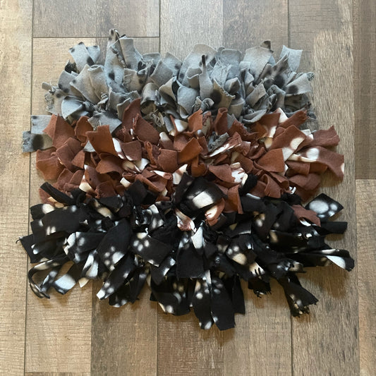 Black, Brown, and Grey Paw Print Snuffle Mat